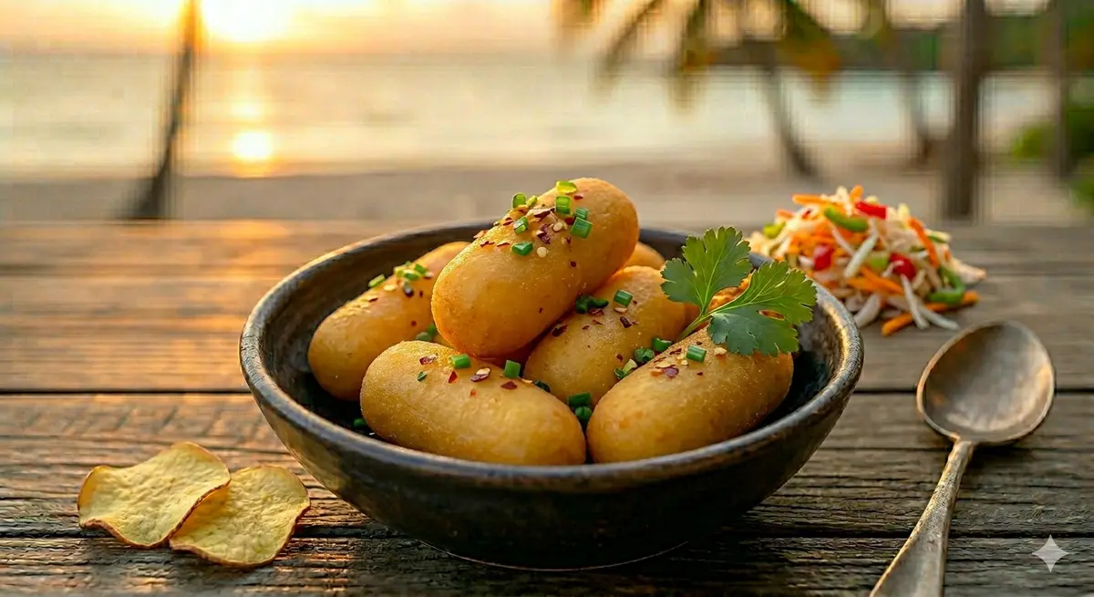 Haitian Malanga Accras (Taro Root Fritters)